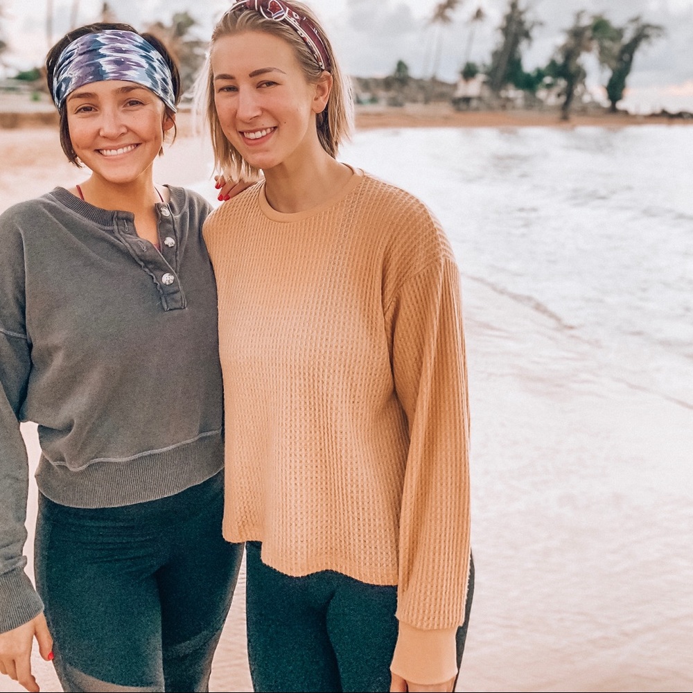 Yellow thermal style long sleeve